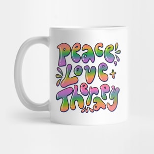 Peace, Love and Therapy Mug